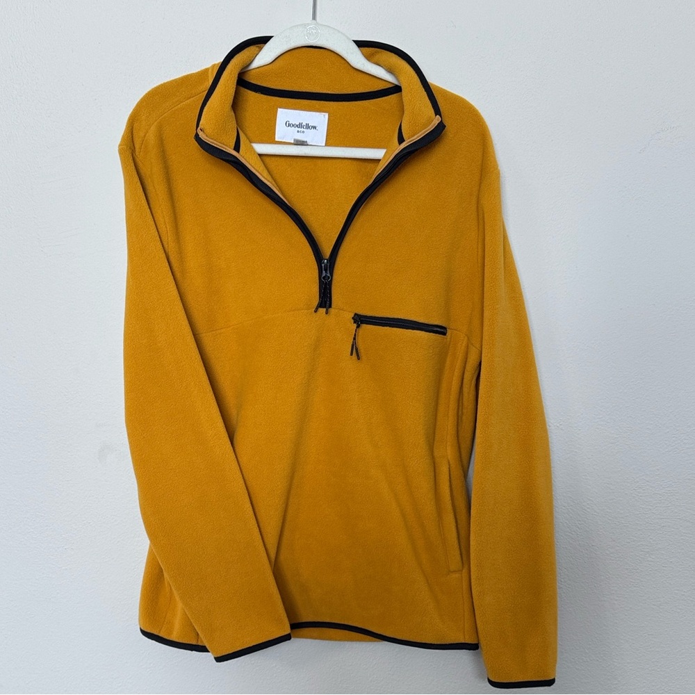 Goodfellow & Co Men's Zip Up Sweater in Mustard